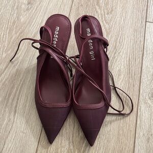 Madden Girl Women's Size 5 Burgundy Lace Up Heels